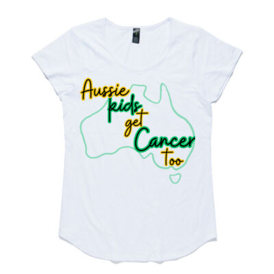 Aussie Kids Get Cancer Too - Women's Capped Sleeve Tee Thumbnail