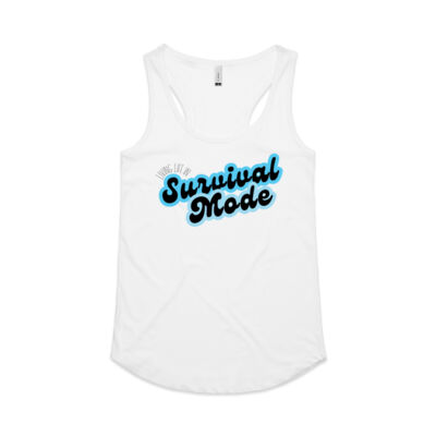 Survival Mode Blue Ombre - Women's Racerback Singlet Thumbnail