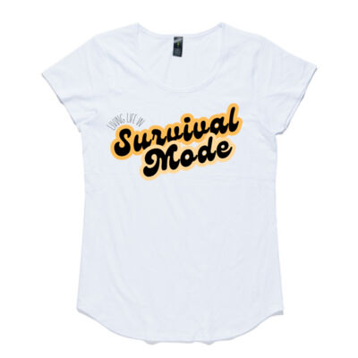 Survival Mode Peach Ombre -Women's Capped Sleeve Tee Thumbnail