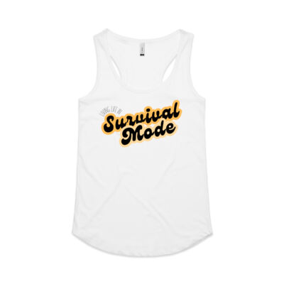 Survival Mode Peach Ombre -Women's Racerback Singlet Thumbnail