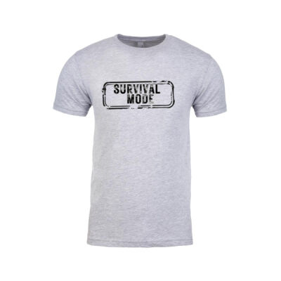 Survival Mode Stamp Black - Mens Fitted Cotton Tee Thumbnail