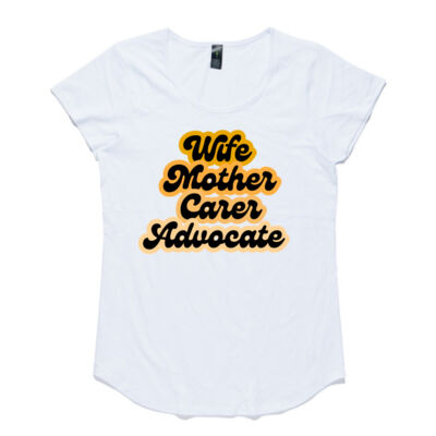 Wife Mother Carer Advocate Peach Ombre Women's Tee Thumbnail