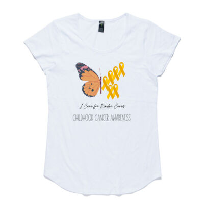 I Care for Kinder Cures Childhood Cancer Awareness - AS Colour Women's Mali Capped Sleeve Tee Thumbnail