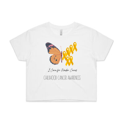 I Care for Kinder Cures Childhood Cancer Awareness - AS Colour CROP TEE - 4062 Thumbnail