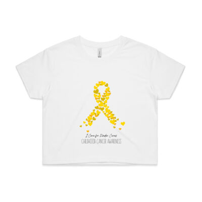 Gold Ribbon - Women's Crop Tee Thumbnail