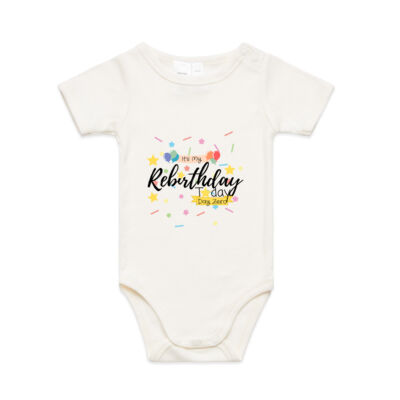 Rebirthday Yellow Stars - Baby Onesie Thumbnail