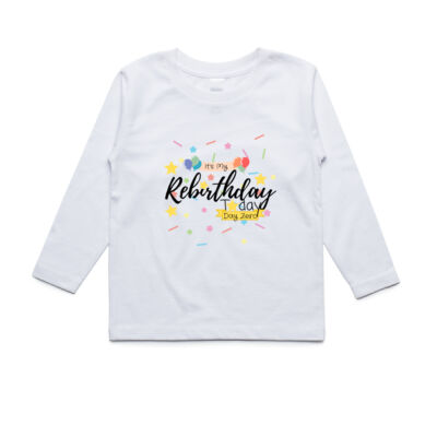 Rebirthday Yellow Stars - Kids Long sleeve Tee Thumbnail