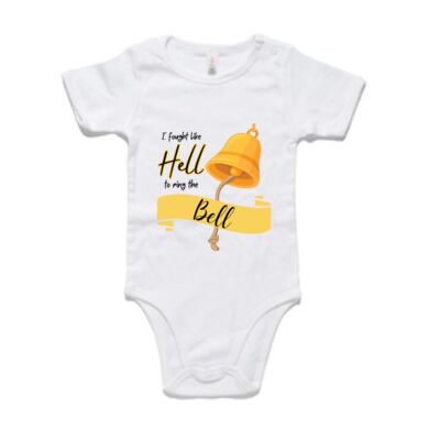 Fight to ring the Bell - Black - Baby Onesie Thumbnail