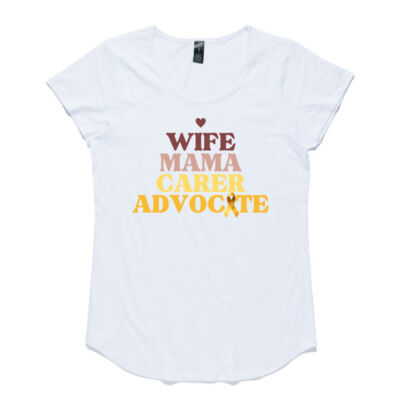 Wife Mama Carer Advocate - Women's Capped Sleeve Tee Thumbnail
