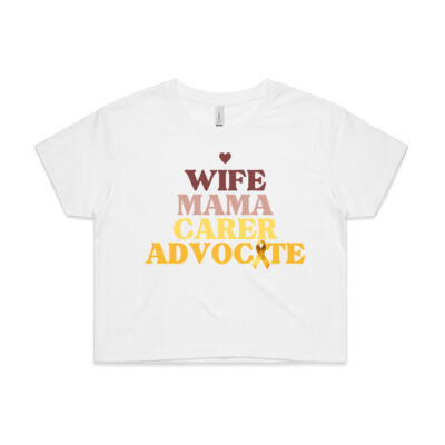 Wife Mama Carer Advocate - Women's Crop Tee Thumbnail