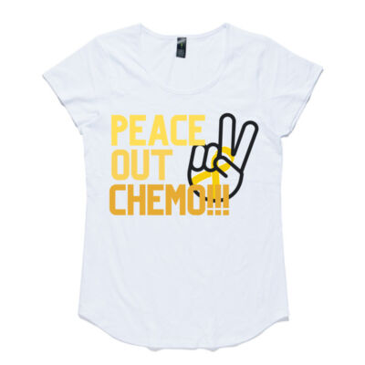 Peace Out Chemo - Women's Capped Sleeve Tee Thumbnail