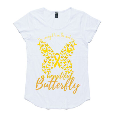 Beautiful Butterfly Warrior Wear - Women's Capped Sleeve Tee Thumbnail