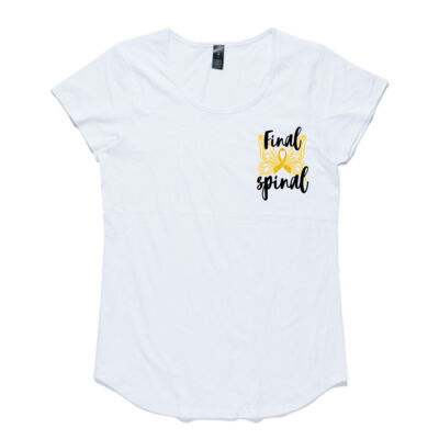 Final Spinal Butterfly Design - Women's Capped Sleeve Tee Thumbnail