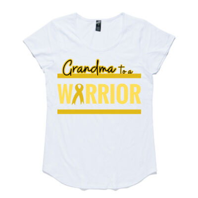 Grandma to a Warrior - Capped Sleeve Tee Thumbnail
