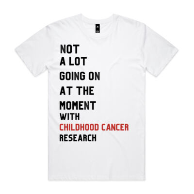 NOT A LOT GOING ON - Childhood Cancer Research edition Unisex Tee Thumbnail