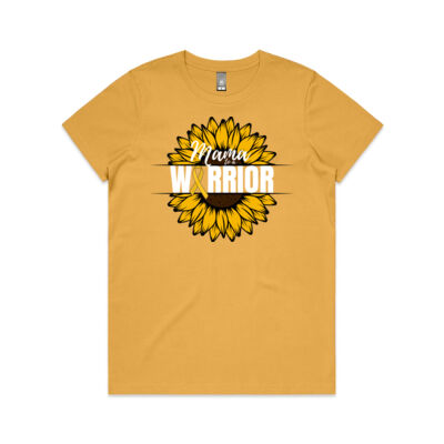 2024 Aussie Warriors - Mama to a Warrior sunflower tee -Ladies fit Thumbnail