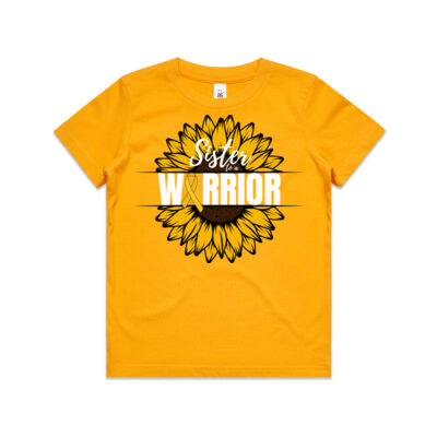 2024 Aussie Warriors - Sister to a Warrior sunflower tee - Kids/Youth fit Thumbnail
